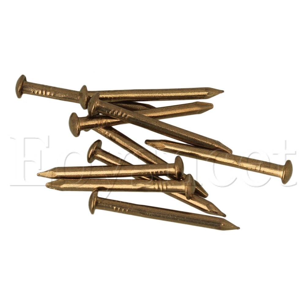 100 stk møbler rundt hode arkaize ren kobberspiker messing 18 x 2.8mm