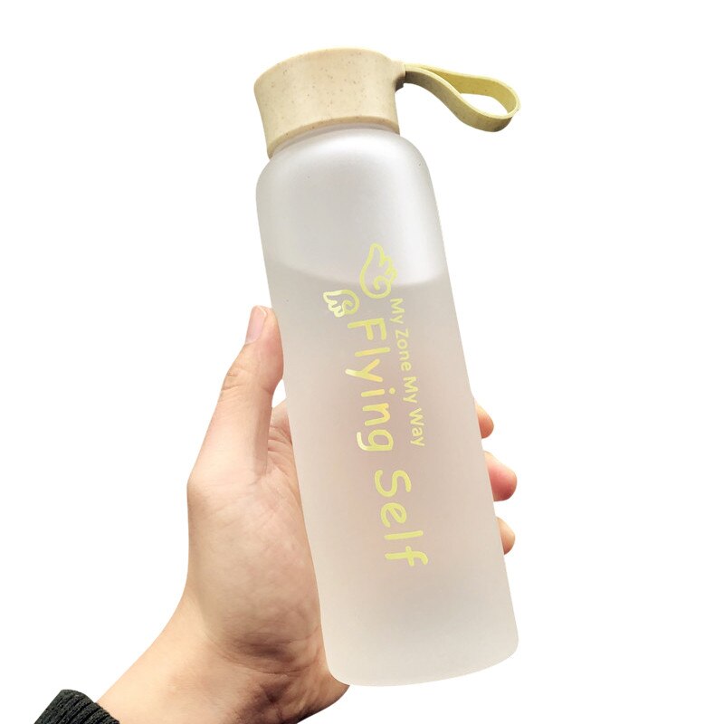 Søt gallon vannflaske silikon te plast gjenbrukbare låve vannflaske drikke halm borraccia termica hjem dekor  oo50bl