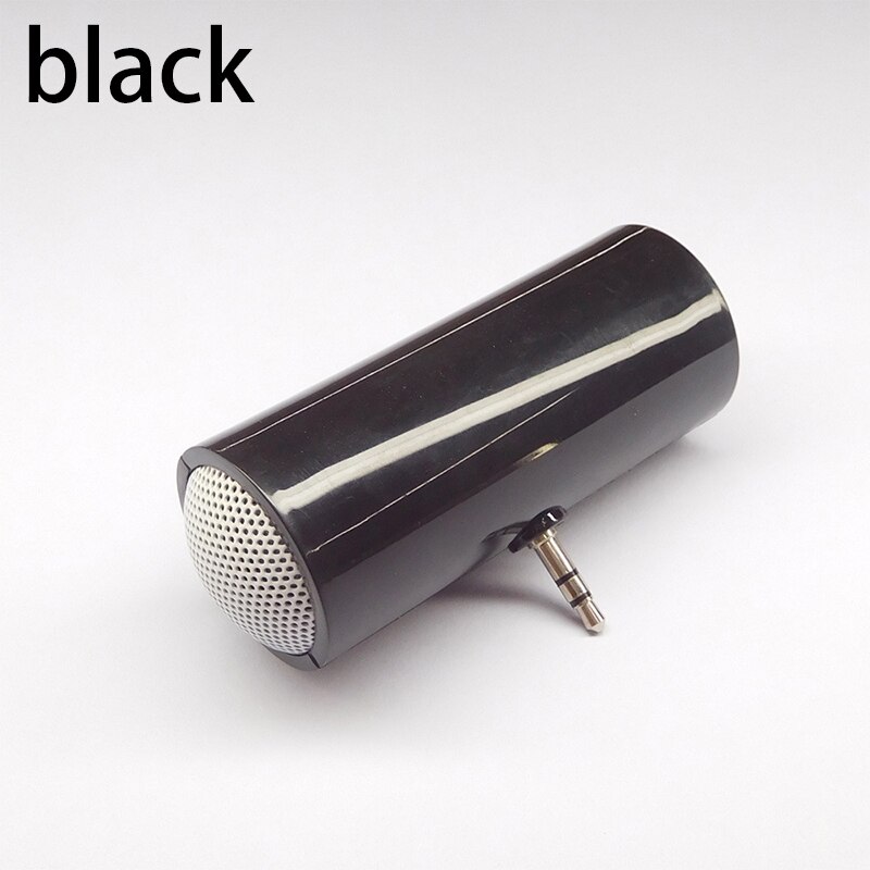 3.5mm AUX Direct Insert Mini Speaker Stereo Portable Telefoon Speaker MP3 Muziek Luidspreker Voor Mobiele Telefoon Tablet: Black