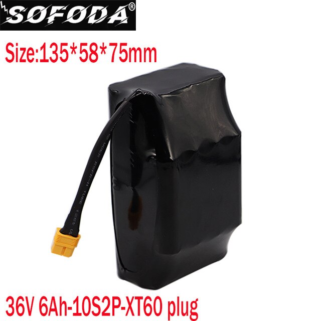 SOFODA 36V 6.0AH 5.2AH 4.4AH rechargeable li-ion battery pack lithium ion for electric self balance scooter hoverboard unicycle: 36V6Ah
