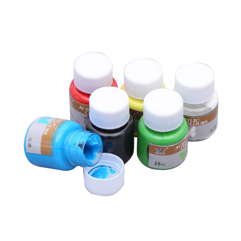 6X25Ml Zware Body Kleuren Rijke Pigmenten Acrylverf Set Voor Schilderen Ambachten 4X7E