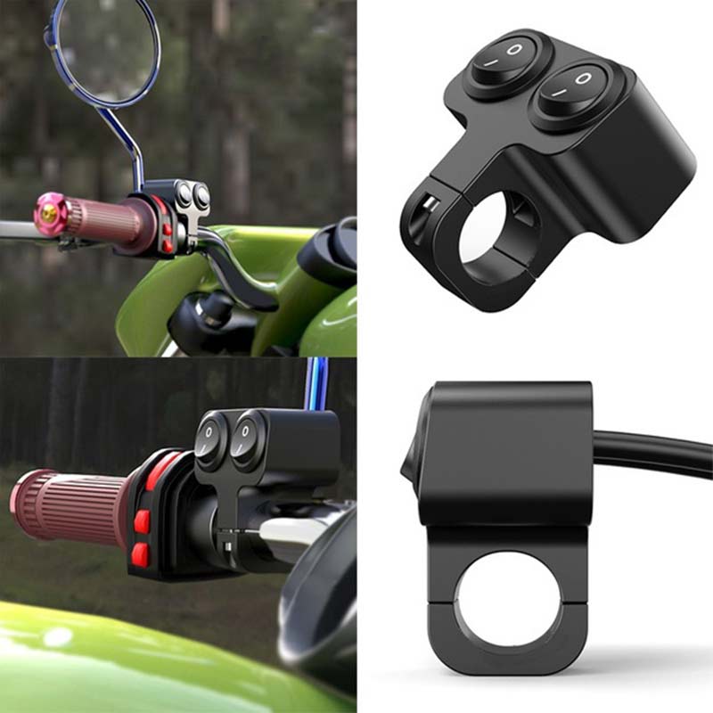 Botón de Control de manillar de motocicleta, interruptor simple/doble, aleación de aluminio eléctrica, Control de circuito de motocicleta a prueba de agua