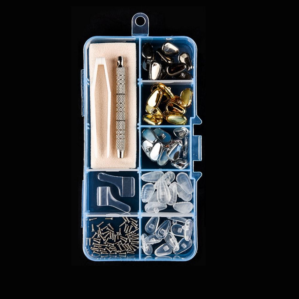 Silicone Eyeglass Repair Kit Replaceable Antiskid Precision Screw Sets Easy To Use Sturdy Glasses Repair Tools Make Repair Easy: Yellow