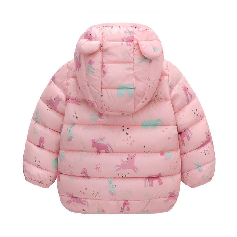 Jongens Meisjes Lichtgewicht Donsjack Baby Capuchon Rits Jassen Herfst Winter Warme Bovenkleding 0-5 Jaar Kinderen Kerst