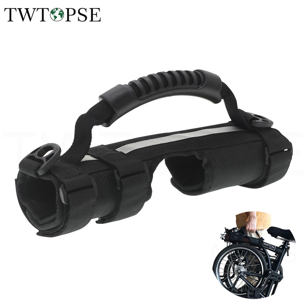 TWTOPSE Bike Frame Handle Carrier For Brompton Folding Bicycle Durable Shoulder Carry Strap Belt 3SIXTY Bike Electric Scooter