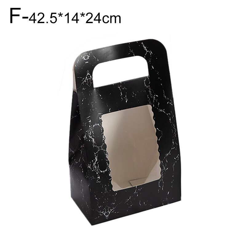 Flower Box Handbag Bouquet Packaging Show Window Bag DIY Supplies Cardboard Boxes: F