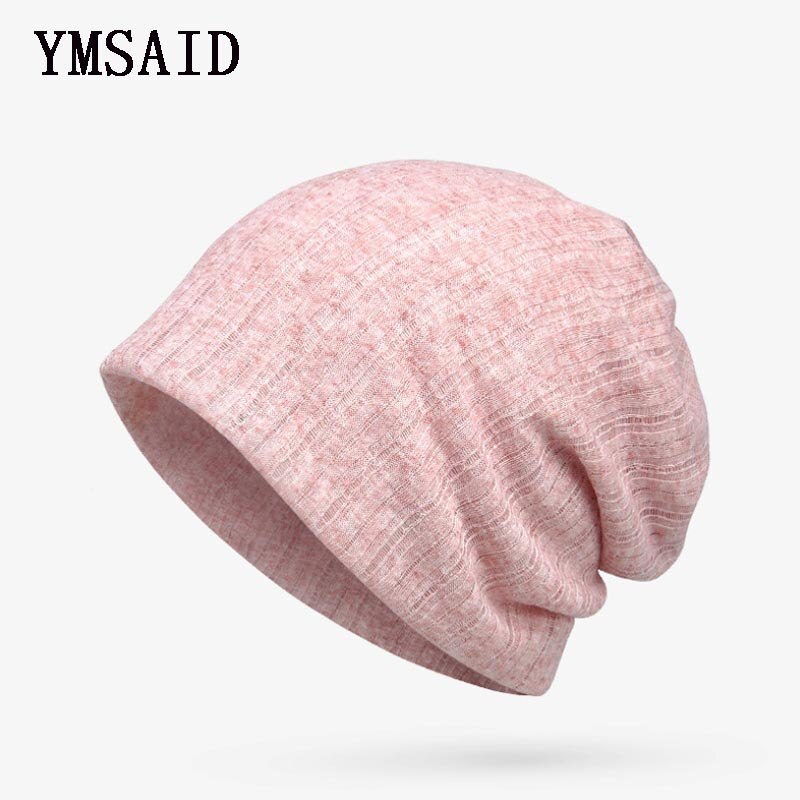 Ymsaid merk zomer dunne ademende heren dames gebreide mutsen zomer mutsen skullies mutsen multifunctionele muts: Roze