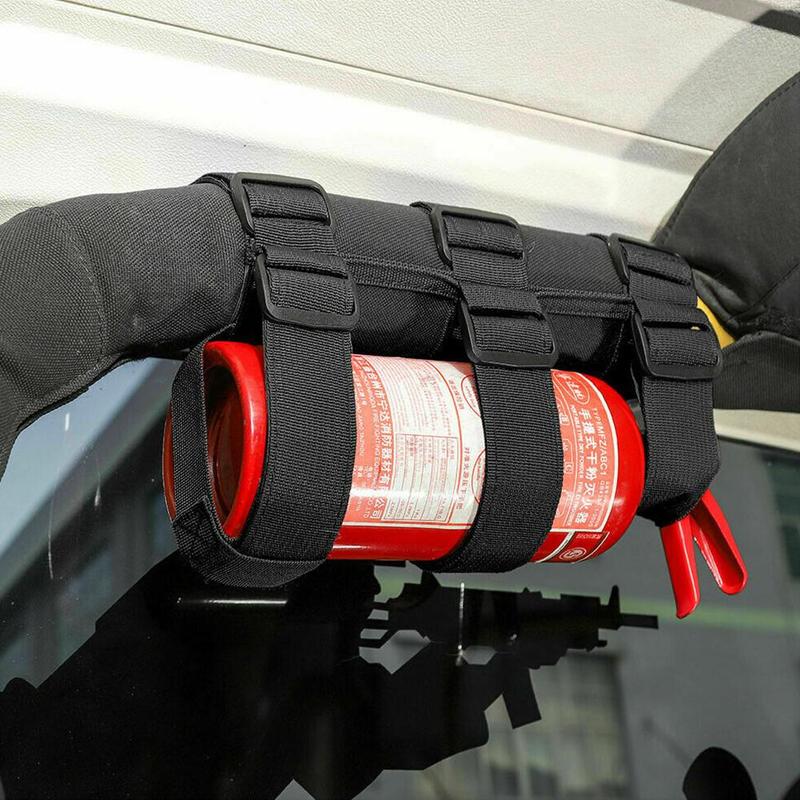 Nylon Car Roll Bar Fire Extinguisher Auto Fixed Holder I7X5