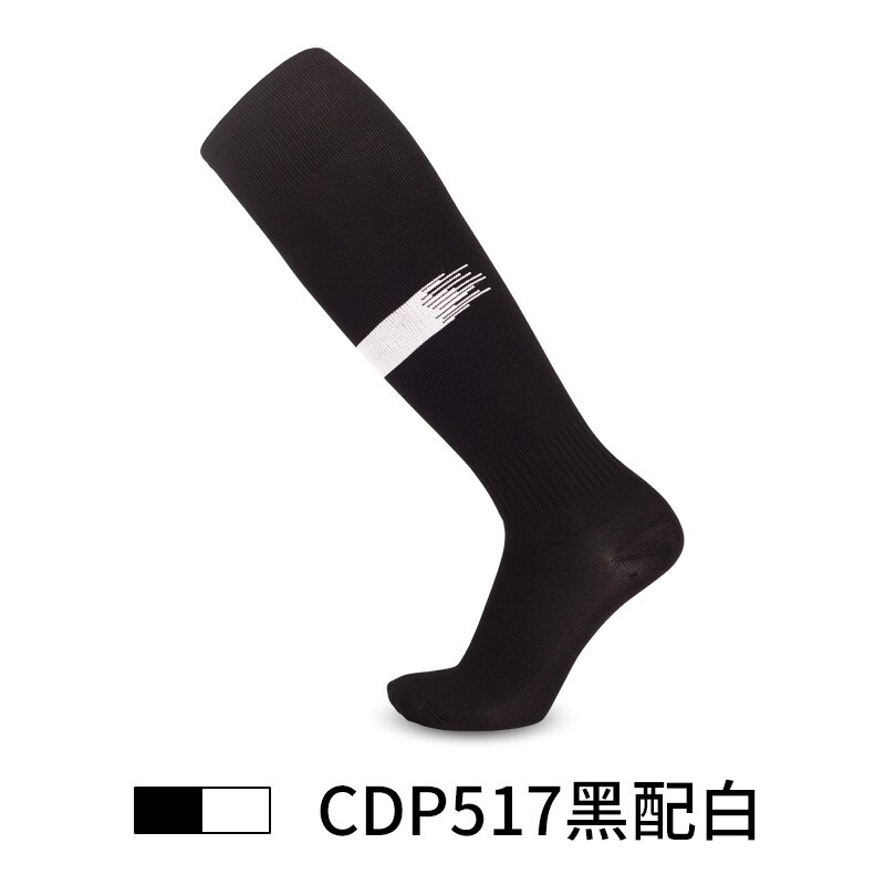 Stijl Voetbal Sokken Mannen Lange Outdoor Ademend Mesh Fietsen Sok Mannen Schokabsorptie Voetbal Sokken Anti Slip: black and white