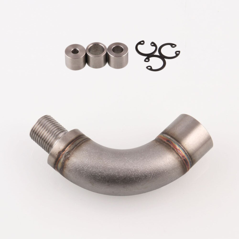 1 Set J Förmigen Edelstahl Sauerstoff Sensor Anschluss Armaturen Auto Umrüstung Teile Änderung Zubehör (Silber)
