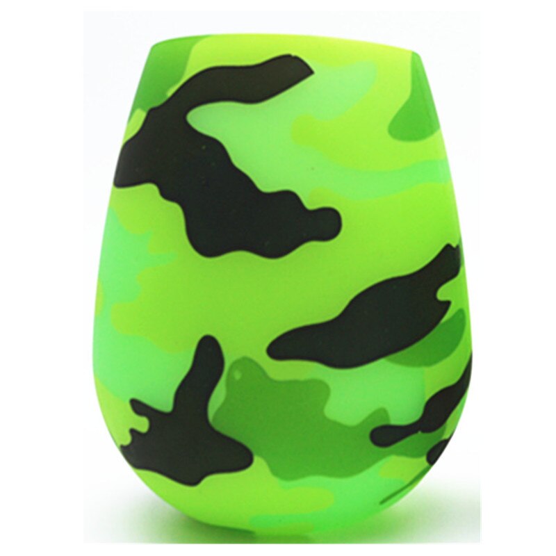 Unbreakable Silicone Wine Glasses BPA-Free Portable Printed Outdoor Wine Cups For Travel Picnic Pool Boat Camping Drink Cup: 07