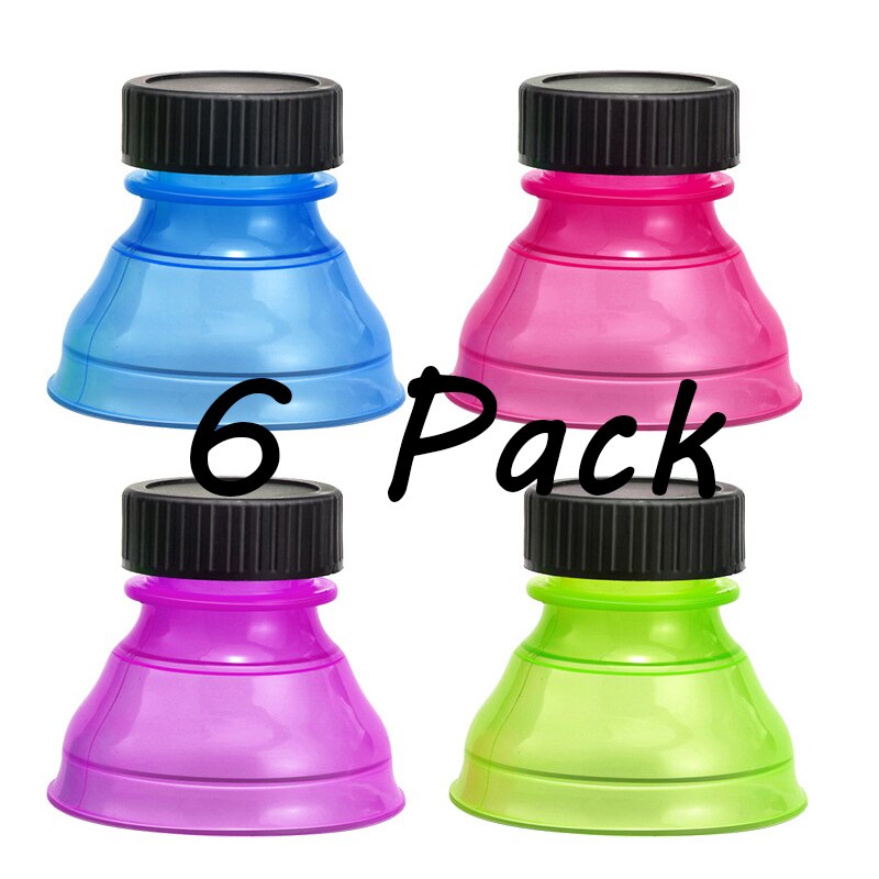 Can Cover Bottle Top Lid Soda Saver Caps Top Can Cover Fizz Coke Drink Soda Lid Cap Wine Bottle Stopper Flip Protector Reusable: Random color 6pcs