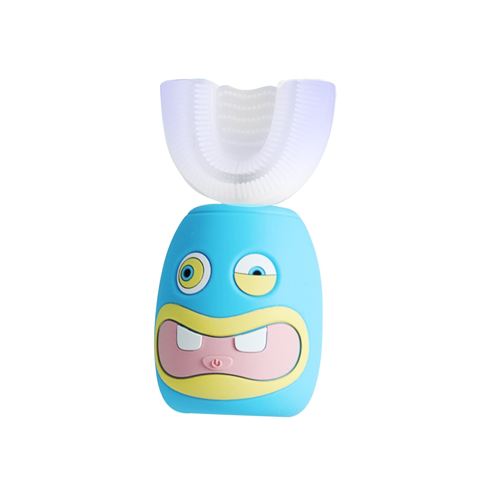 Brosse à dents électrique sonique automatique et intelligente pour enfants, brosse à dents saine et Durable, à 360 degrés, pour salle de bain, lumière bleue et blanche: Bleu