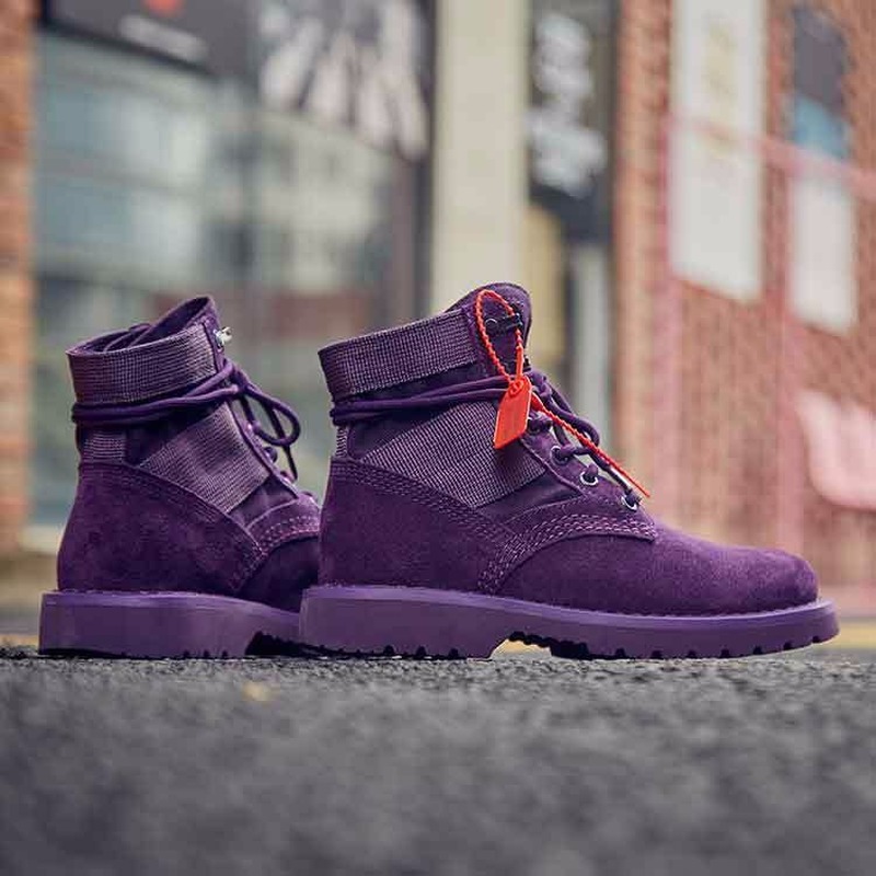 Men Brand Unisex Boots Outdoor Shoes Ankle Boots Purple Scrub British Style Short Boots Couple Shoes I3-18