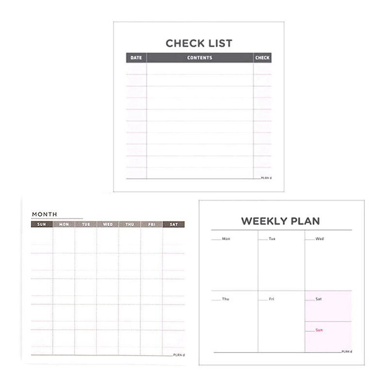 60Sheets Desktop Plan Book Notepad Sticky Note Tearable Notes Book Schedule Note Paper