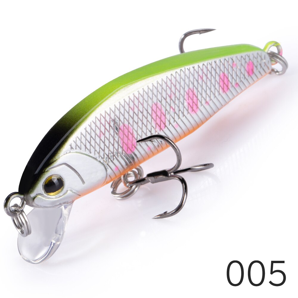 D1 Fishing Sinking Minnow Lures Trout Wobblers 44mm Crankbait High Artificial Freshwater Hard Bait Tackle Pesca Set: 005