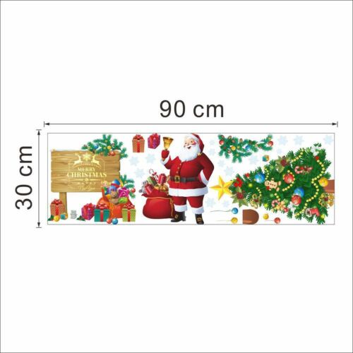 Flat wall stickers Santa Claus Christmas Wall Stickers Wall Decal Removable Art Window Wall Decor