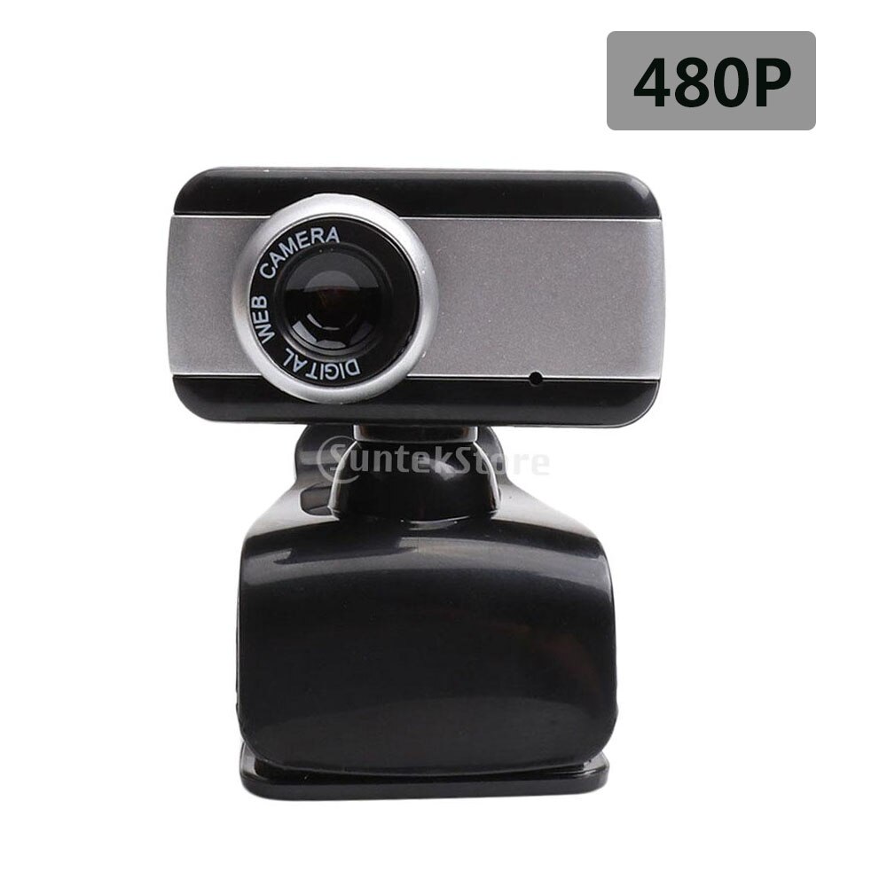 30 degrees rotatable 2.0 HD Webcam 1080p 720p 480p USB Camera Video Recording Web Camera with Microphone For PC Computer: 480P