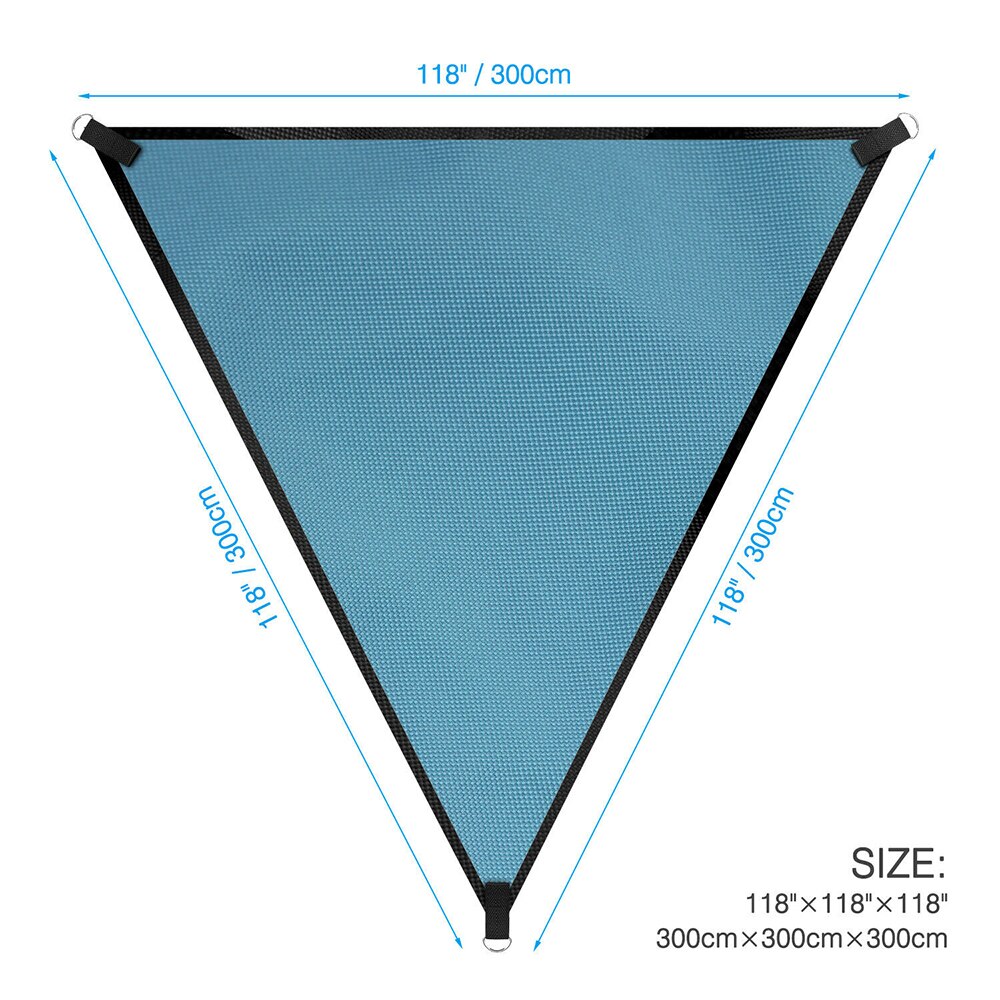 3M Triangle Sun Shade Sail Canopy for 98%UV Block Waterproof Sun Shelter For Outdoor Activities Garden Backyard Awning Camp Tent