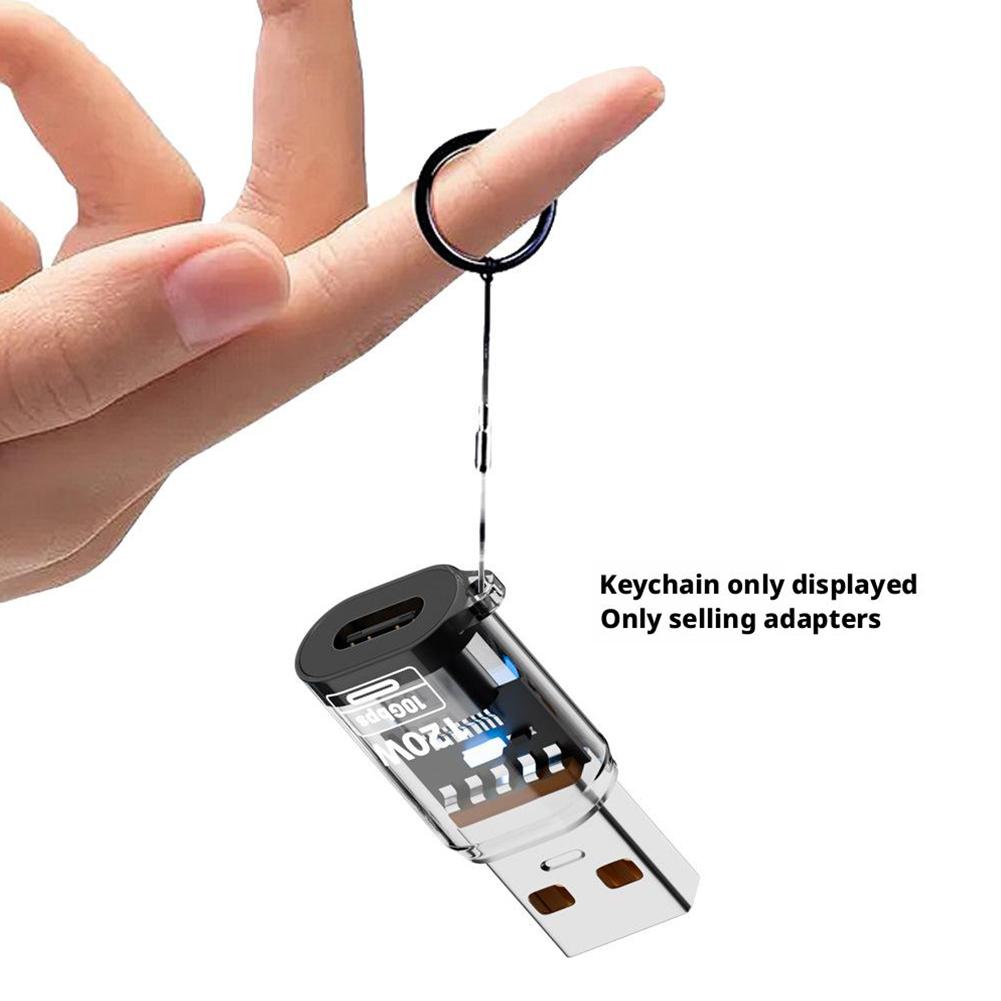 USB 3.2 Type-A To USB-C Adapter OTG 10Gbps 40Gbps 120W 240W 3in1 Fast Charging Adapter Data Transmission Headphones Converter