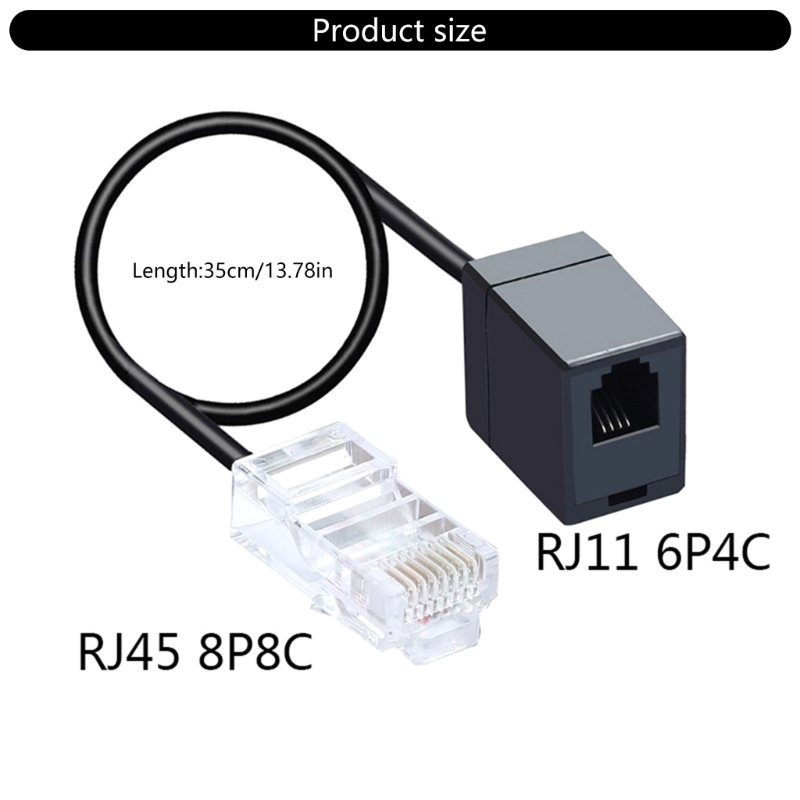 Cable adaptador teléfono Cable conector convertidor RJ45 a RJ11 para módem