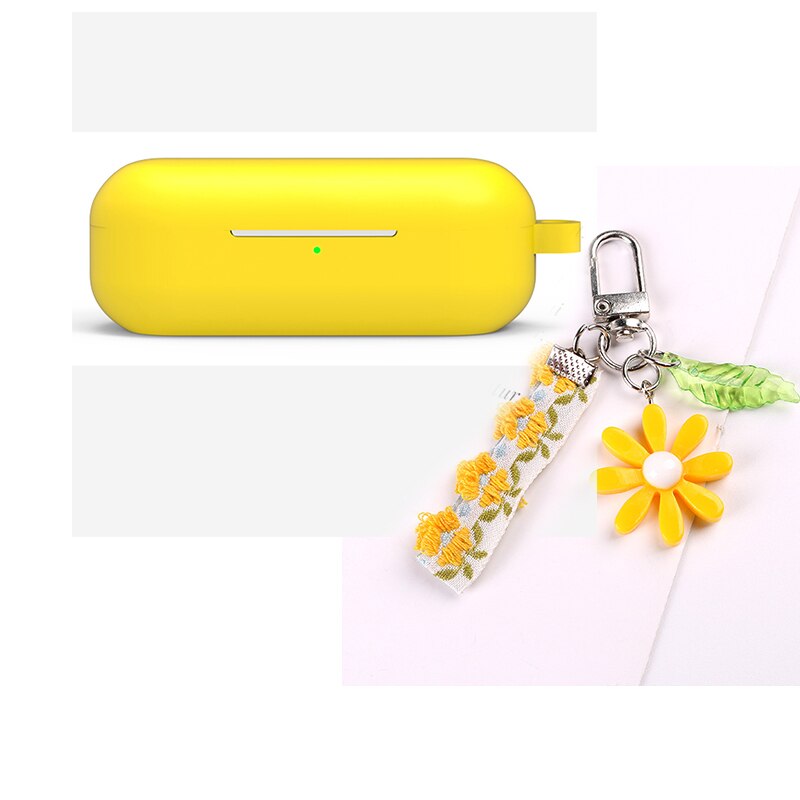 silicone funda honor flypods 3 case For Huawei Freebuds 3i honor flypods 3i case colorful flower keyring headphone case: B2