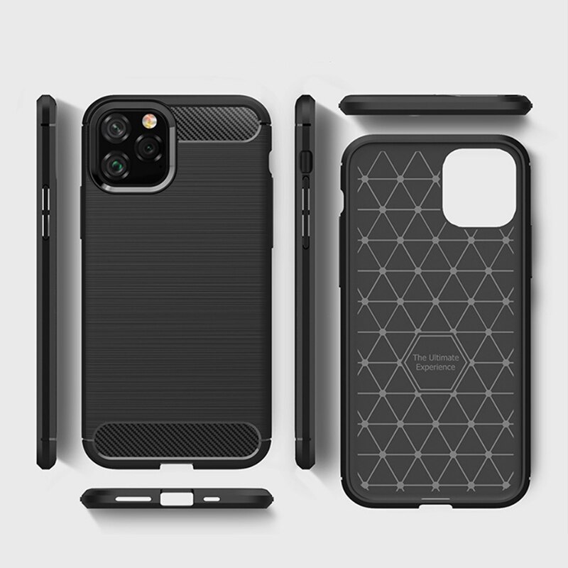 Suitable for iphoneSE protective cover mobile phone shell apple xs max carbon fiber 11pro mobile phone anti-fall cover