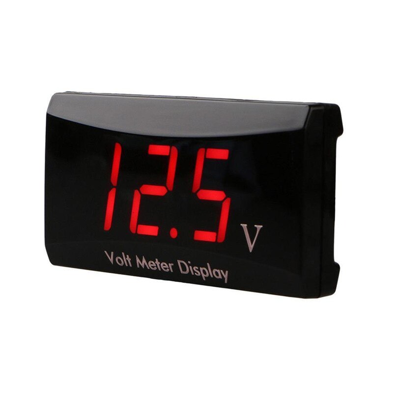 Vattentät digital voltmätare 12v bil båt motorcykel 0.56 tum led display volt spänningsmätare mini tester panel amperemeter voltmeter: Röd