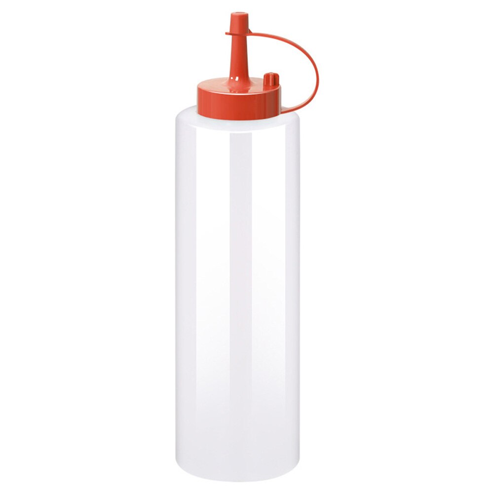 Botella de plástico para aderezos de ensaladas de alimentaria, botellas exprimidoras antifugas para aceite de salsas Bechamel _ WK: Red B