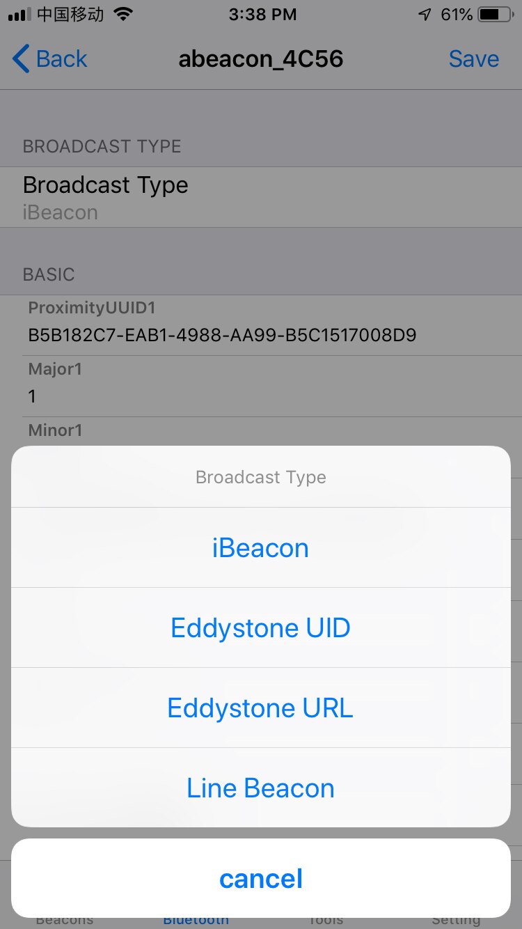 Card beacon with push button iBeacon & Eddystone tech