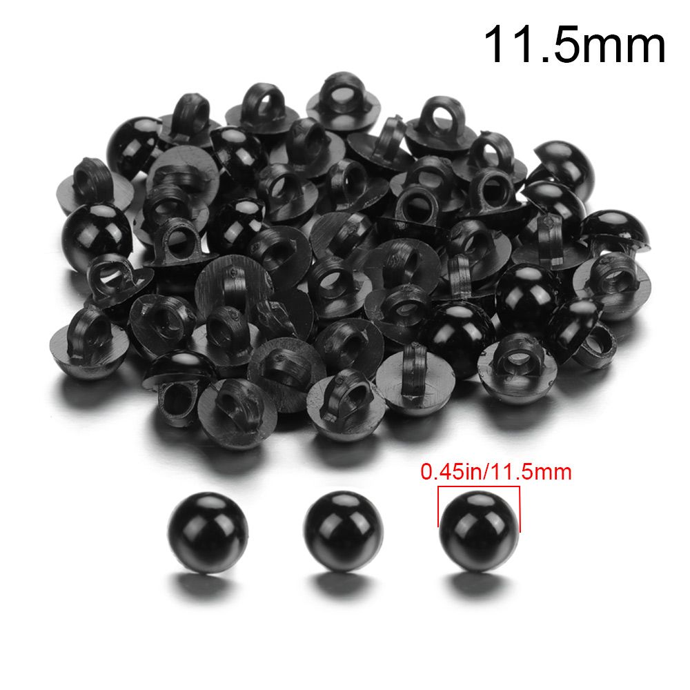 Ojos sólidos de plástico negro para muñeca de oso, marioneta de felpa, juguete, nariz, Animal, botón de costura, accesorios, 50 piezas: Azul cielo