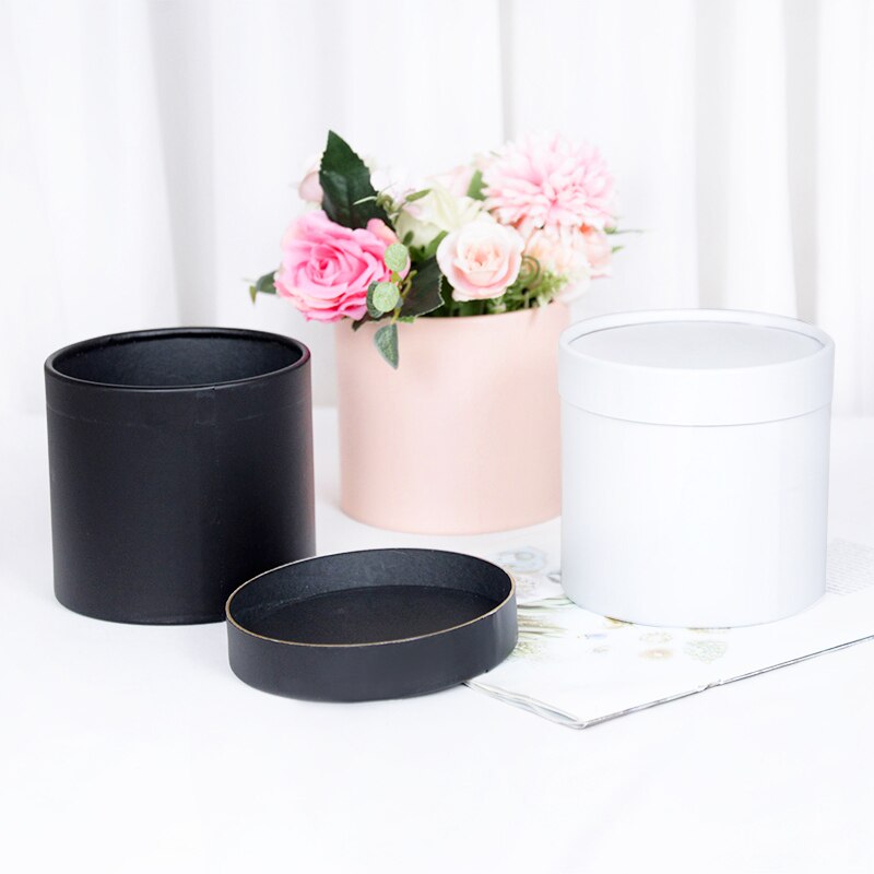 Runde Form Box Bouquet Umarmung Eimer Blume Verpackung Box Hochzeit Geburtstag Valentinstag Blume Eimer Verpackung Box