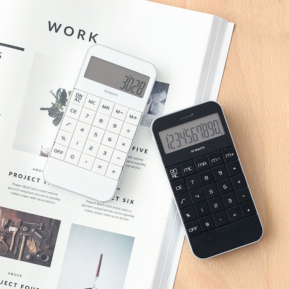 Black White Mini Electronic Digit Calculator Pocket Calculator Promotional School Office Worker Supplies Student Stationery