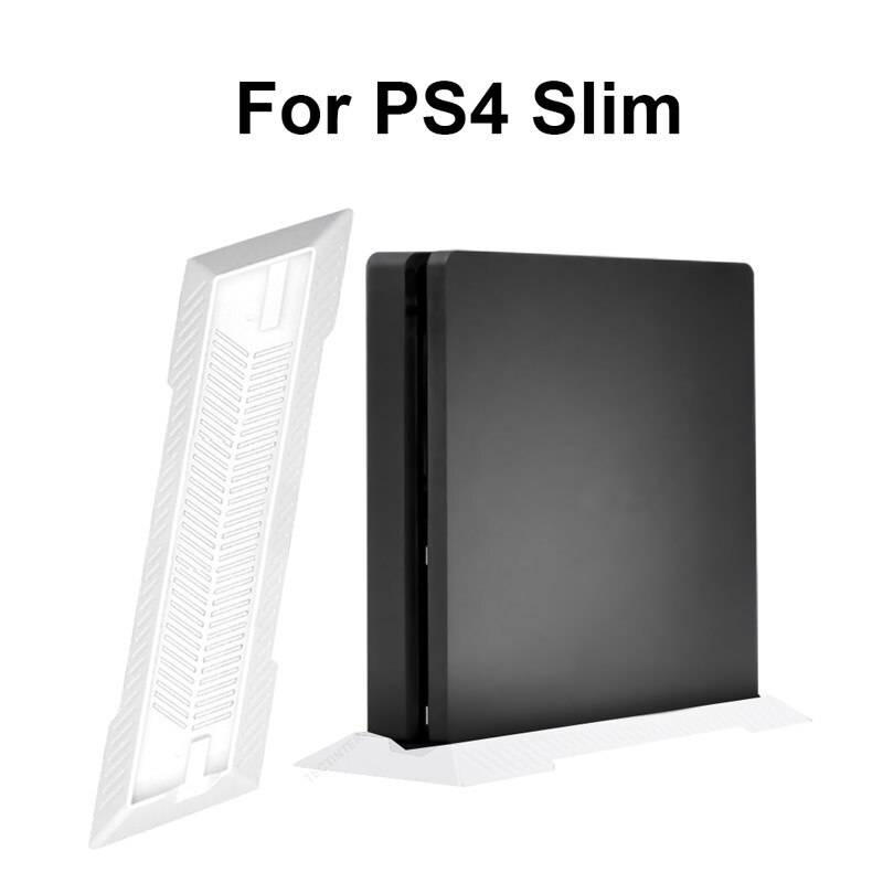 Soporte Vertical de montaje para PS4 Pro, accesorios para consola Slim, ABS, negro: White