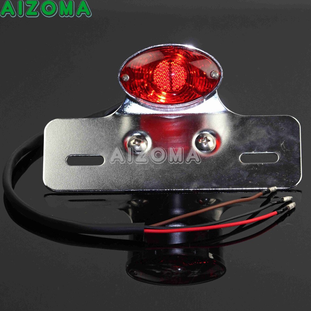 Dual Sport Motorcycle Achterrem Achterlicht Chrome Kentekenplaat Light Bracket Houder Universele Voor Harley Chopper Cruisers Atv