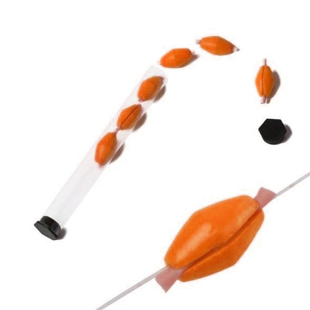 6 kpl per putki kelluntavaahtoiskuosoittimet 20 x 10mm perhokalastukseen muoviputki keltainen / oranssi: Oranssi