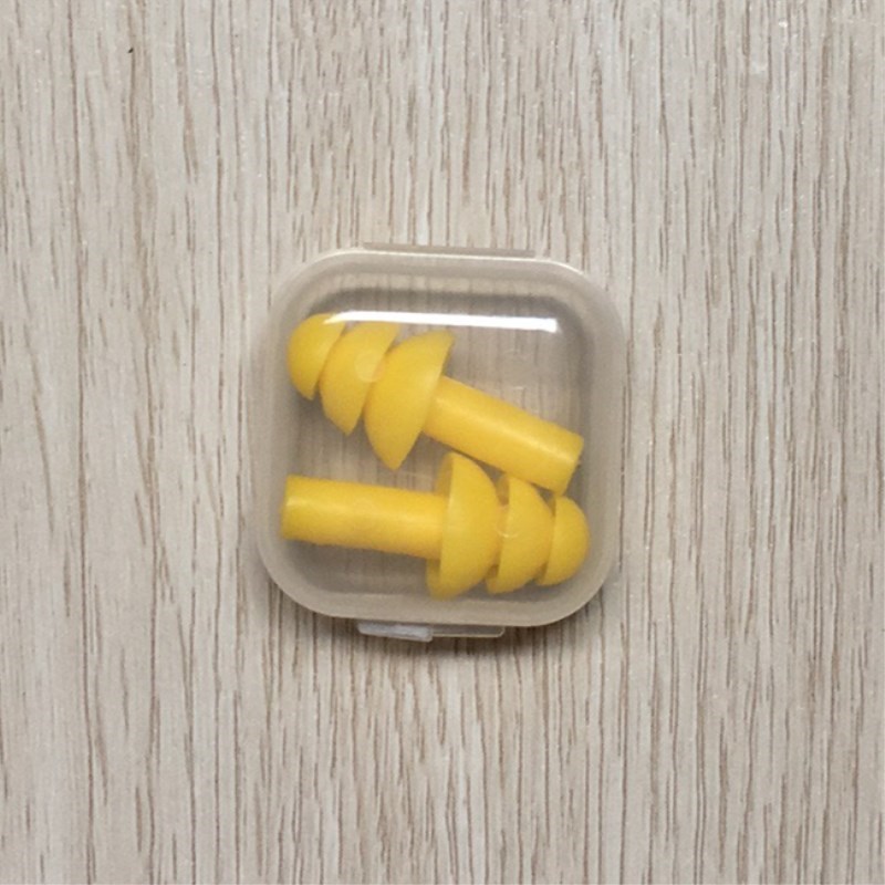 Bouchons d'oreilles en Silicone, 5 paires, Anti-ronflement, pour voyage, sommeil, réduction du bruit, protection pour la natation: 5Pairs Yellow