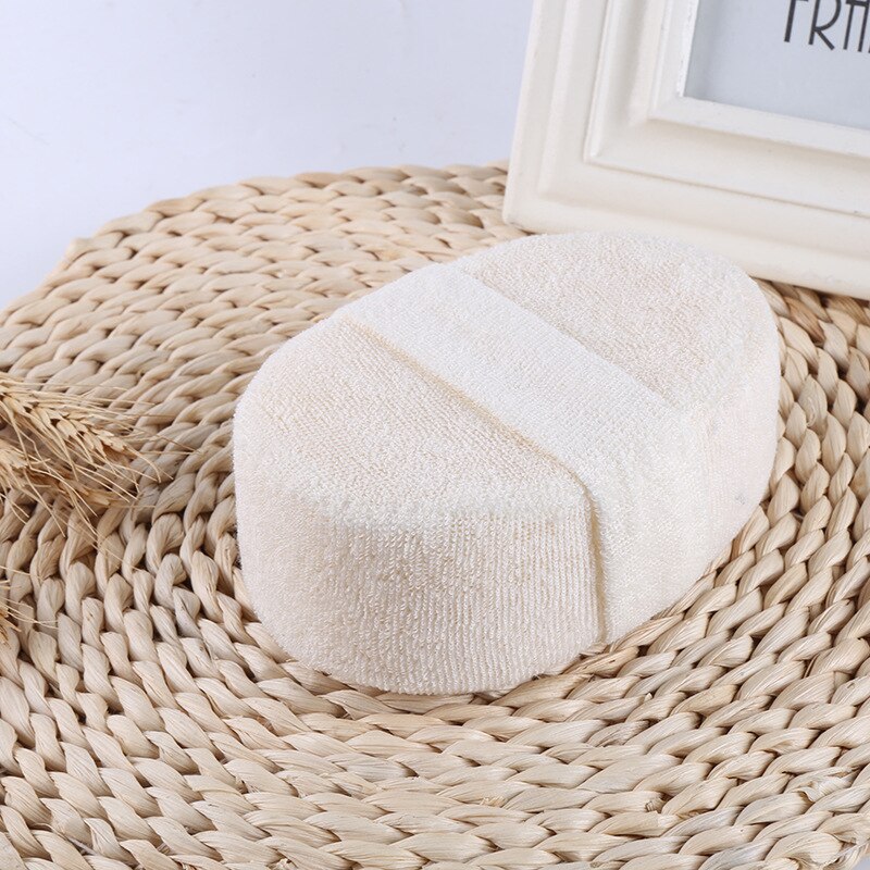 1Pcs Zachte Verse Natuurlijke Loofah Luffa Spons Douche Spa Body Scrubber Peeling Bathing Hoofdmassage Pad Bad Accessoires Beige