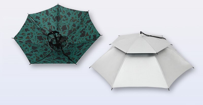 GUGULUZA extérieur 2 couches pliant soleil pluie parapluie casquette randonnée pêche Camping voyage chapeau
