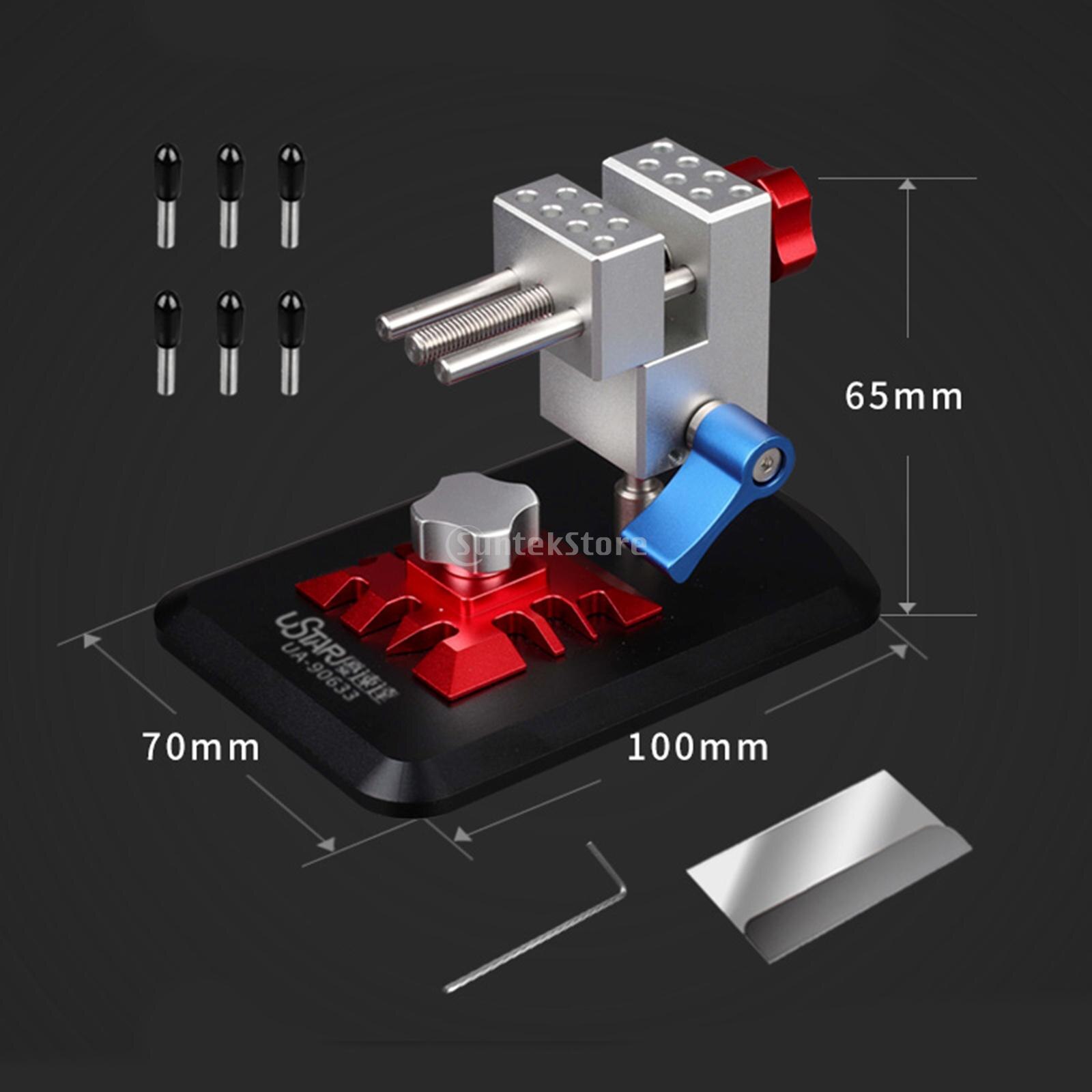 Aluminum Machine Model Building Tool 2-in-1 Vise Holder Work Station for Gundam Model Bench Vice Craft Carving DIY