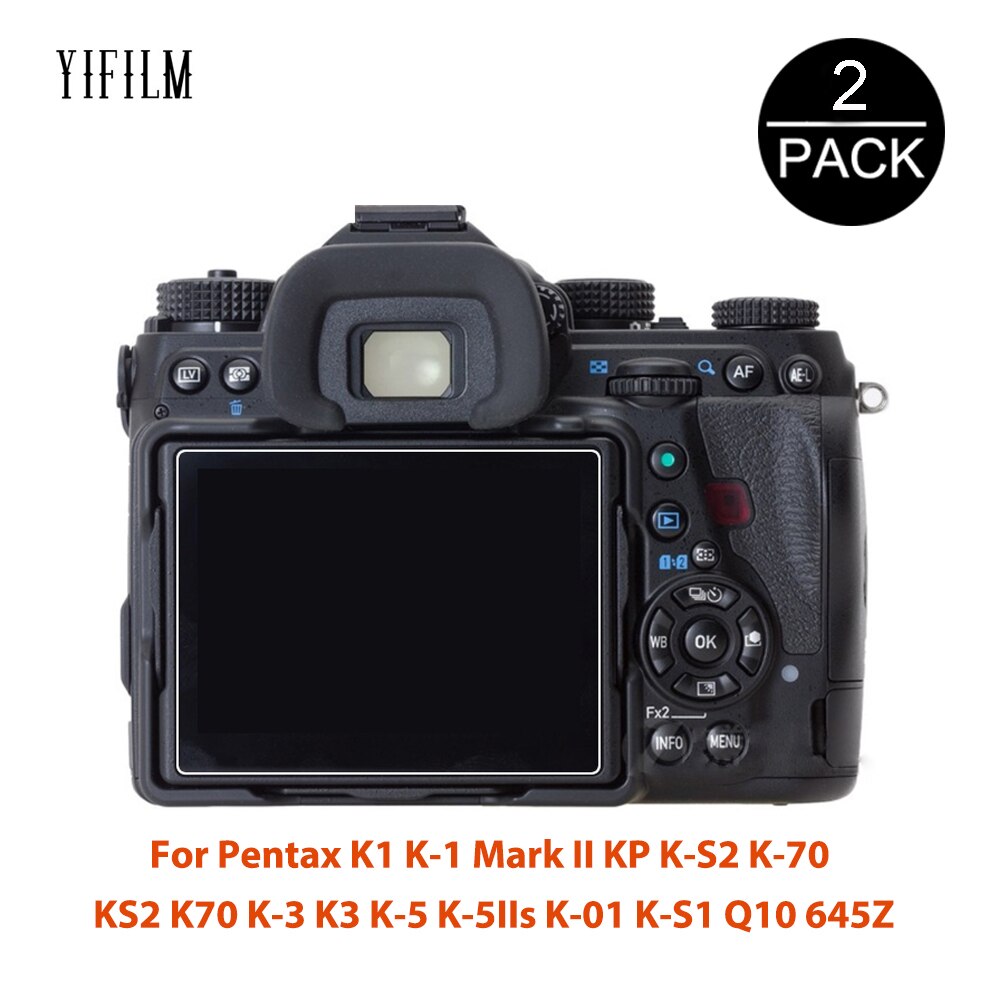 2Pcs Tempered Glass For Pentax K1 K-1 Mark II KP K-S2 K-70 KS2 K70 K-3 K3 K-5 K-5IIs K-01 Q10 645Z Camera Screen Protector