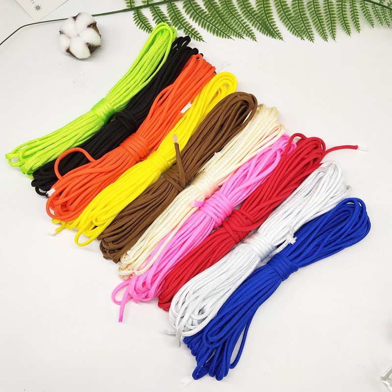 10m/ parti 4mm bredde 7 reb kerne nylon polyester reb klatrebåd sejlline remskive reb tøjsnor overlevelse faldskærmssnor