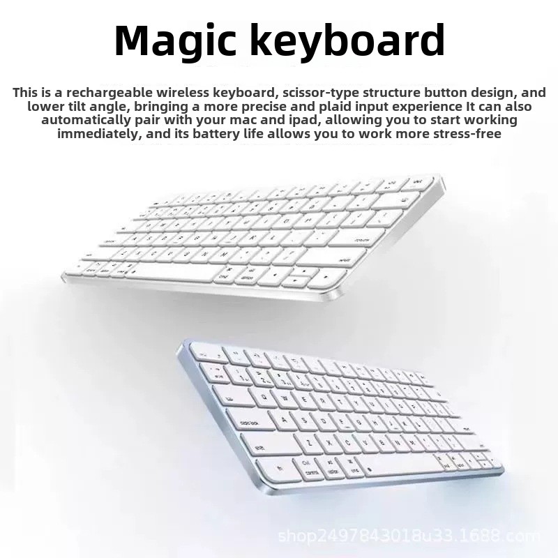 iPad, Bluetooth Tablet, Wireless Keyboard, Portable Thin and Light Keyboard, Silent Keyboard Solid Color Ultra Light Universal