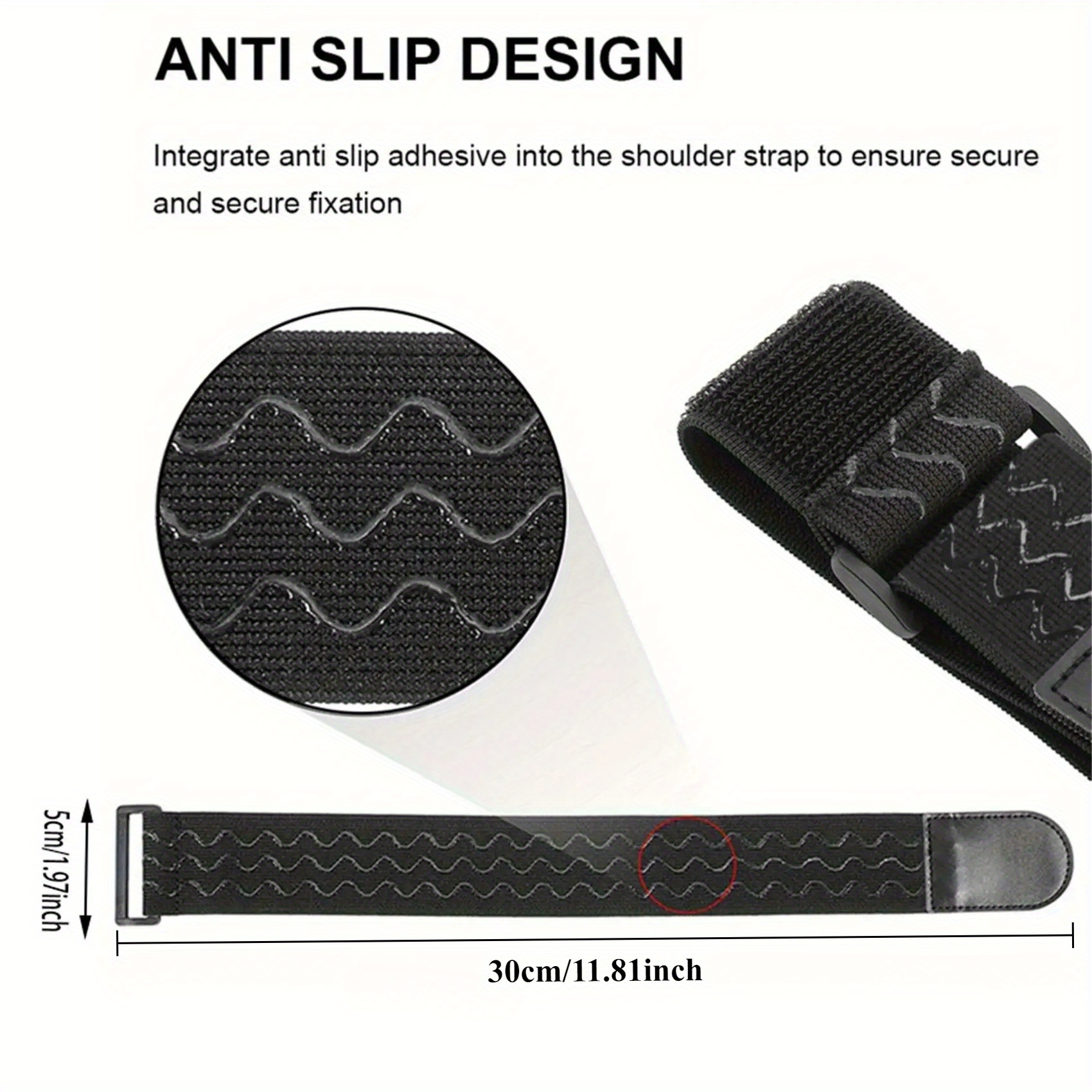 4Pcs Black Heavy Duty Reusable Loop Cinch Straps Adjustable Fastening Securing Cable Straps Elastic Velcro Straps