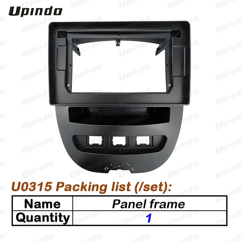 2 Din 10.1 Inch Car Radio Plastic Fascia Frame for Peugeot 107;TOYOTA Aygo;CITROEN C1 2005 Dashboard Installation Trim Kit: Default Title