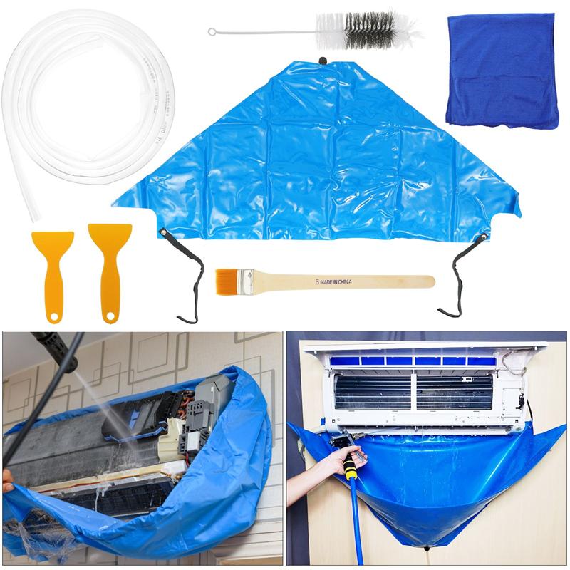 1 Set Air Conditioning Cleaner AC Wash Bag DIY Dust Washing Clean Protector Tool Air Conditioner Cleaning Cover Kit