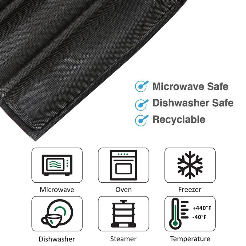 Molde de silicona para Pan de Baguette, molde de Pan perforado antiadherente, moldes para perros calientes, revestimientos para hornear, molde de Pan