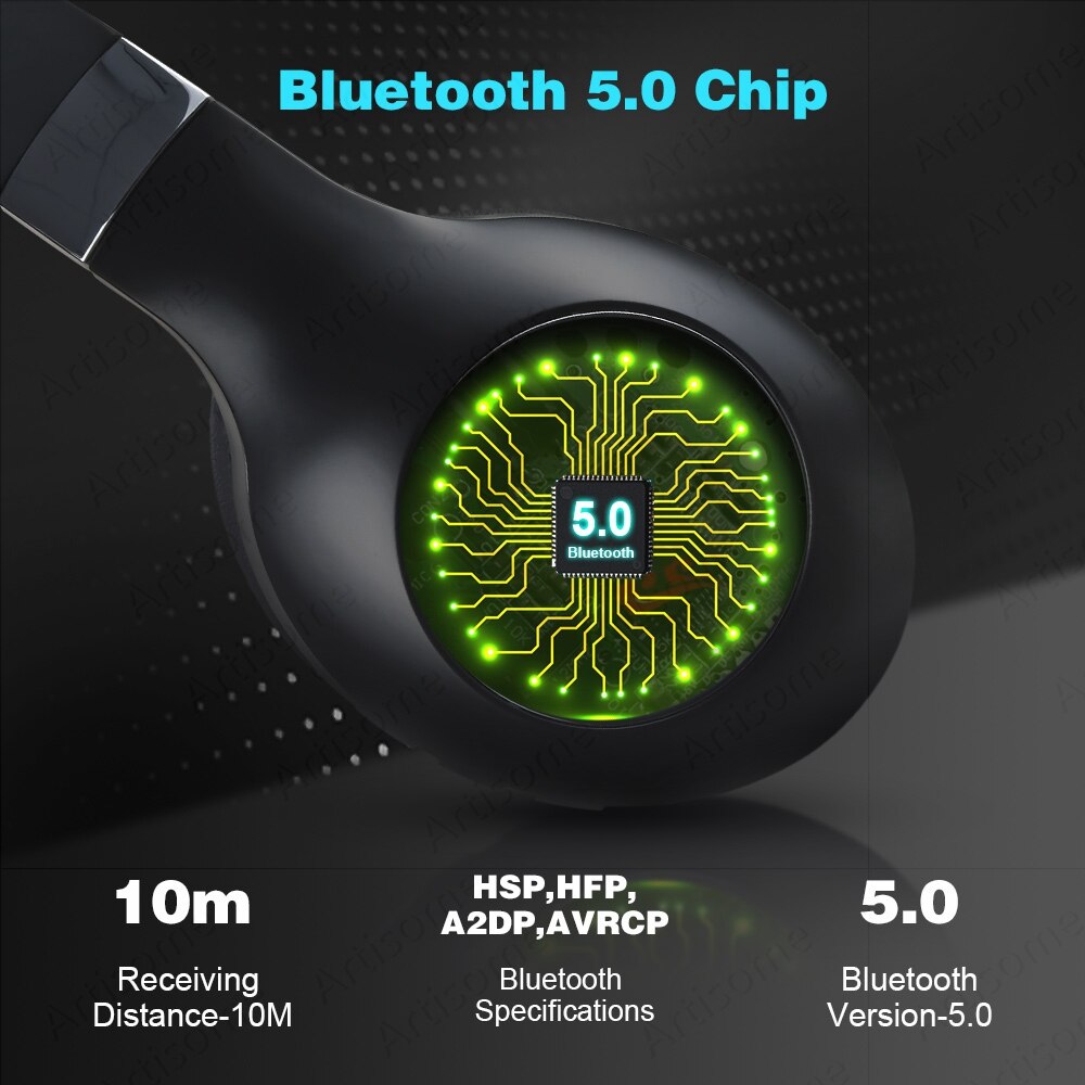 ANC Headphones Wireless Bluetooth Headphones Active Noise Cancelling Gaming Headset For Phone Support Wired Connection With Mic