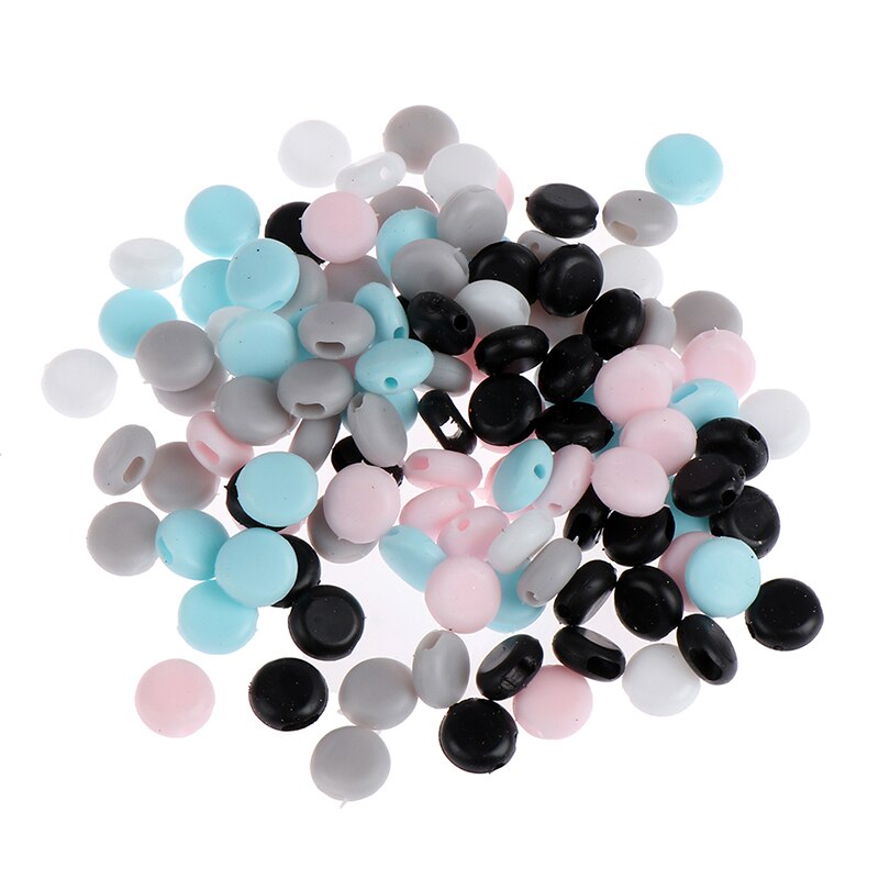 100 stk 15mm flate justeringsspenne perler silikagelbunner for maske elastisk snorstopper taulås diy stroppledning ende: C