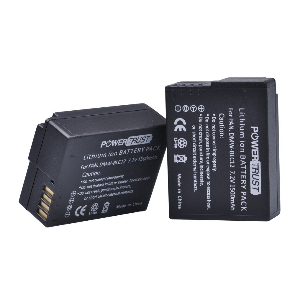 2Pcs DMW-BLC12 Dmw BLC12 Dmw Blc12e Camera Batterij + Lcd Usb Charger Voor Panasonic FZ1000, FZ200, FZ300, G5, G6, G7,GH2,DMC-GX8